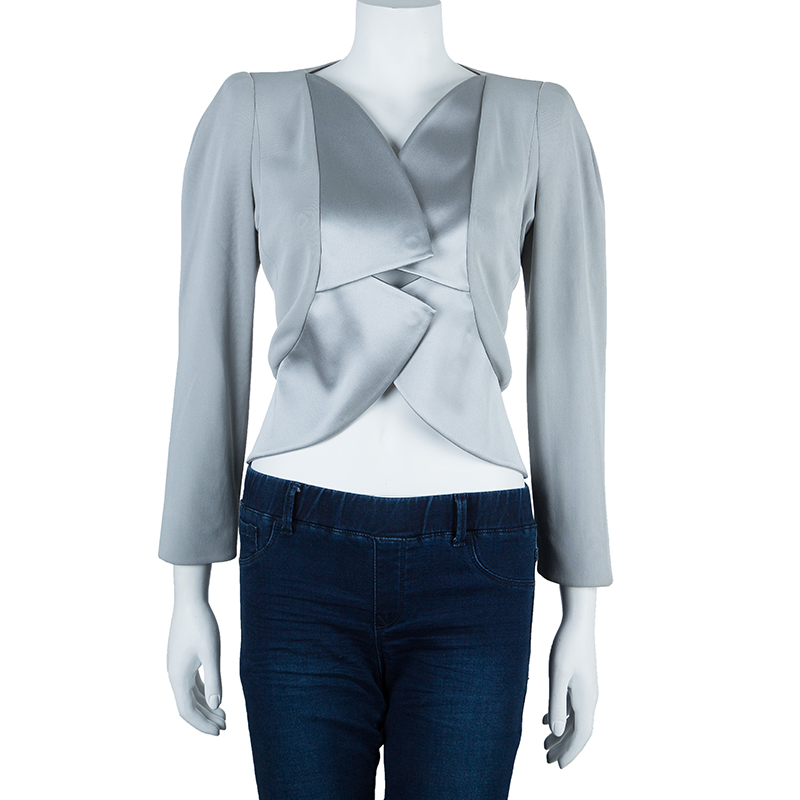 

Giorgio Armani Grey Structured Lapel Blazer
