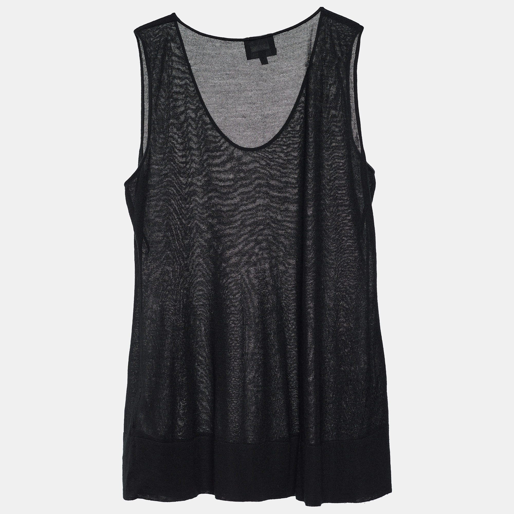 

Giorgio Armani Black Cashmere Sleeveless Top