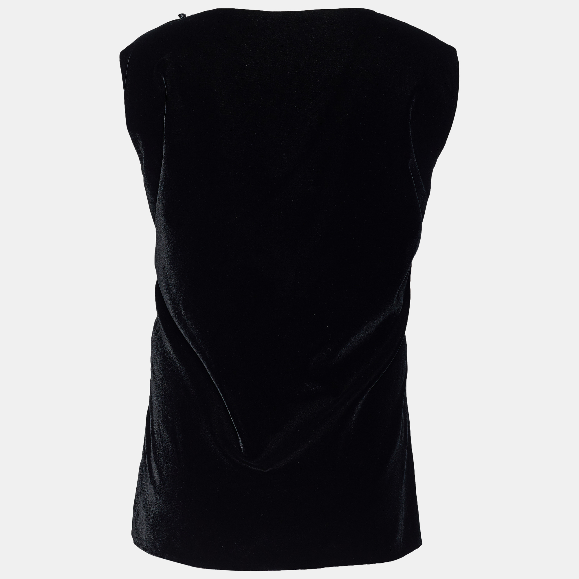 

Giorgio Armani Black Velvet Sleeveless Top