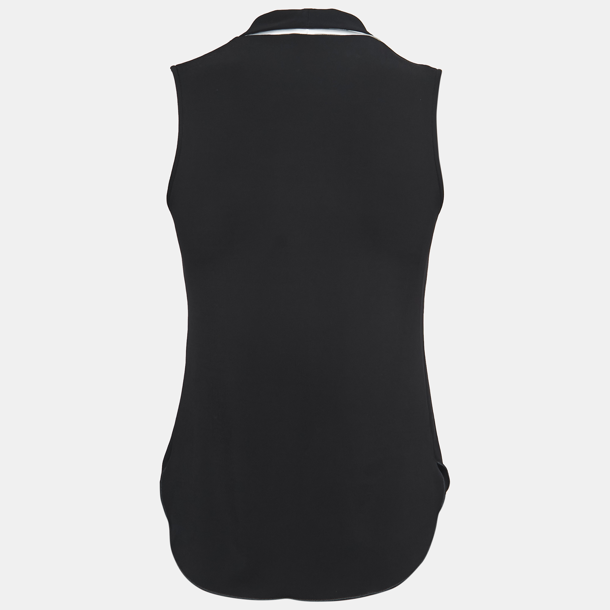 

Giorgio Armani Monochrome Stretch Knit Sleeveless Top, Black