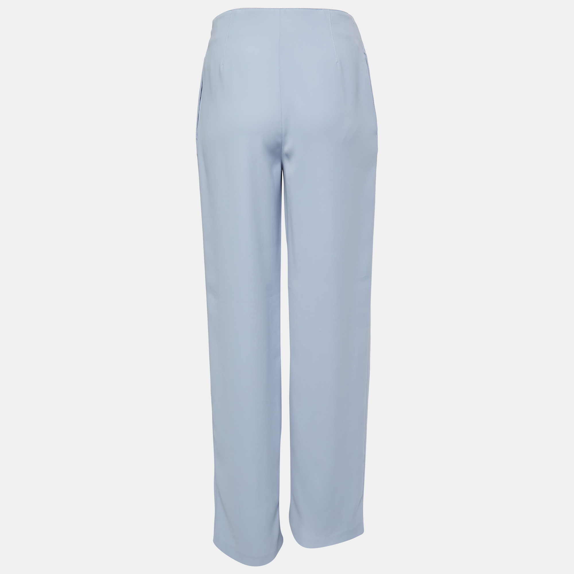 

Giorgio Armani Light Blue Crepe High Waist Trousers