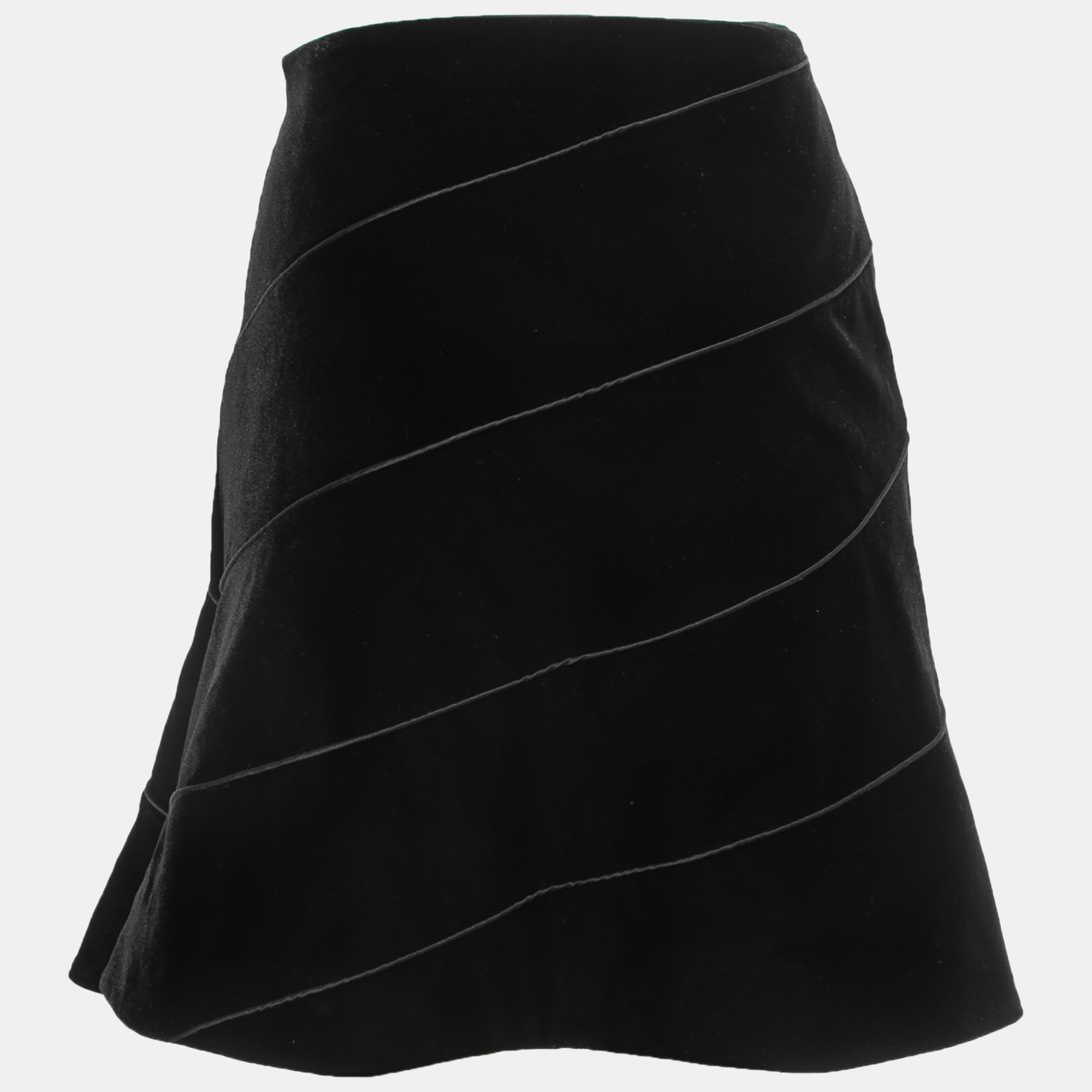 

Giorgio Armani Black Velvet A-Line Skirt