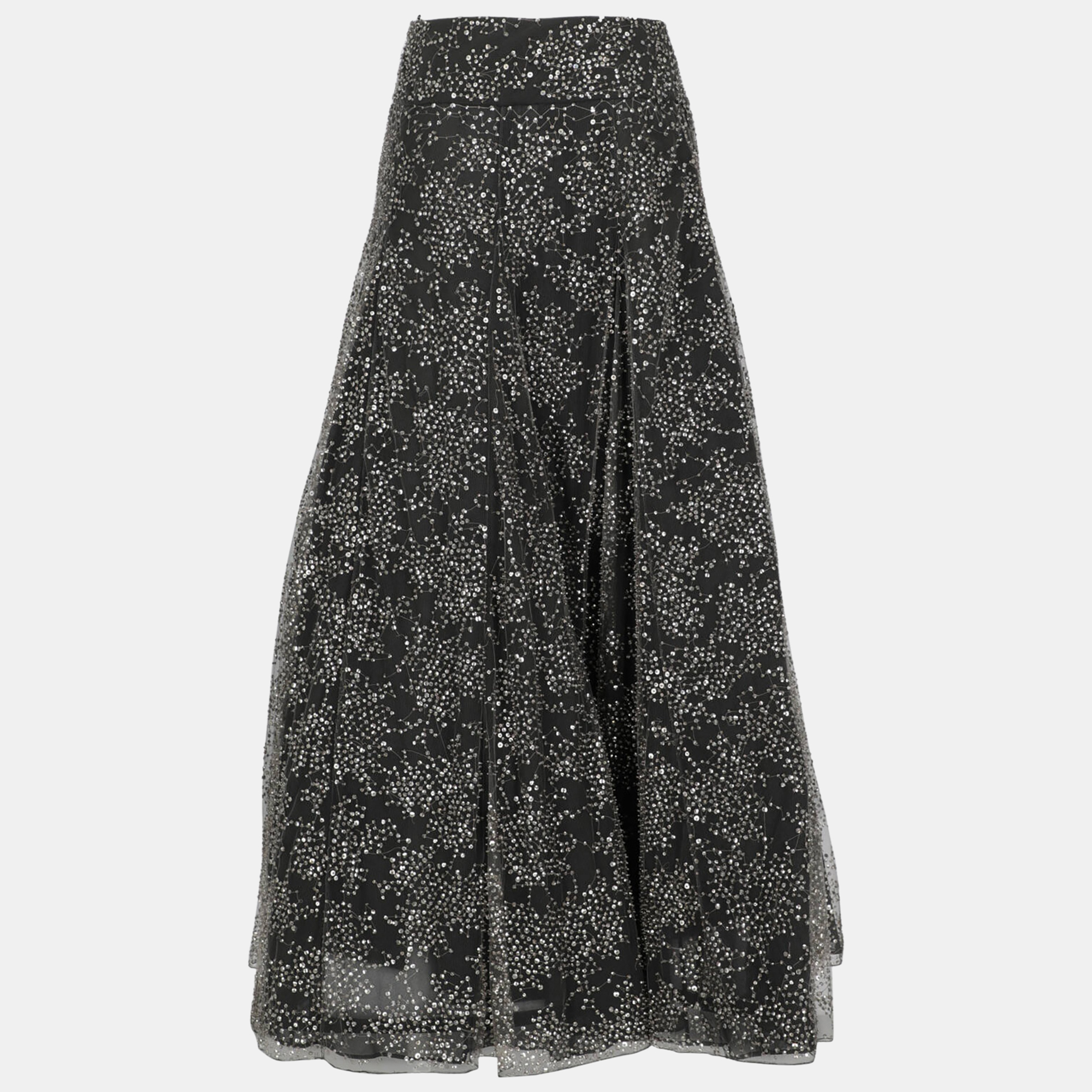 

Giorgio Armani Women's Synthetic Fibers Maxi Skirt - Black