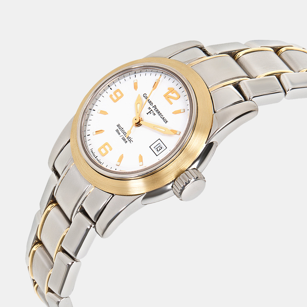 

Girard-Perregaux White 18k Yellow Gold And Stainless Steel Lady F 80390 Automatic Women's Wristwatch 28 mm