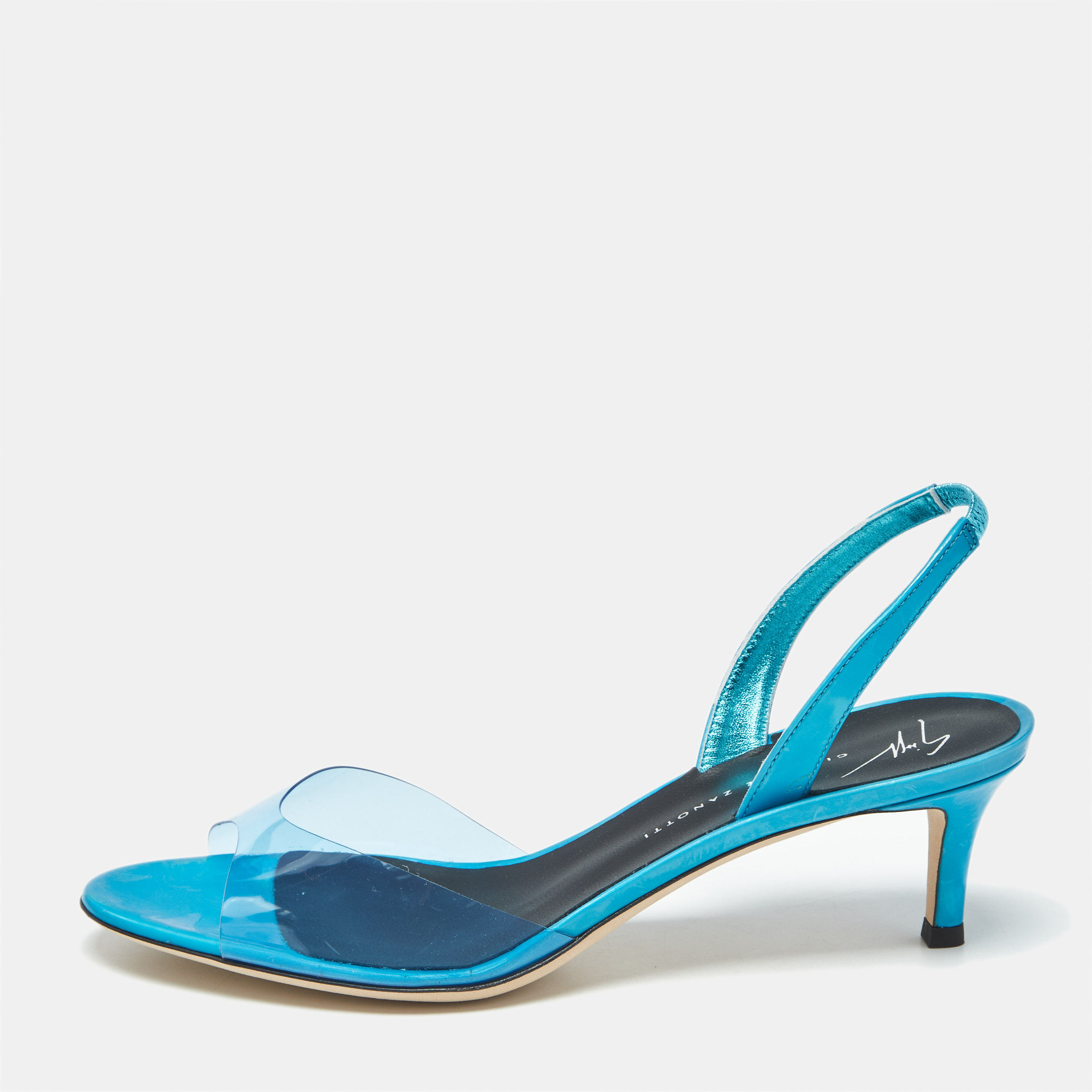 

Giuseppe Zanotti Lilibeth Size  Blue PVC Slingback Sandals