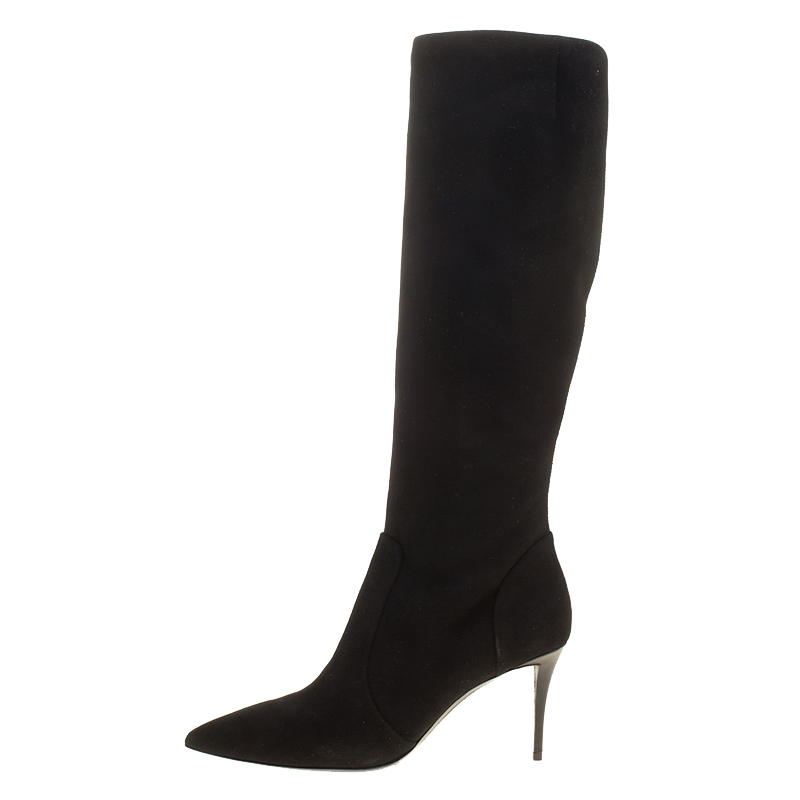 

Giuseppe Zanotti Black Suede Knee Boots Size