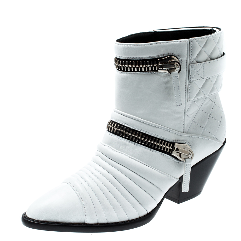 giuseppe zanotti white boots