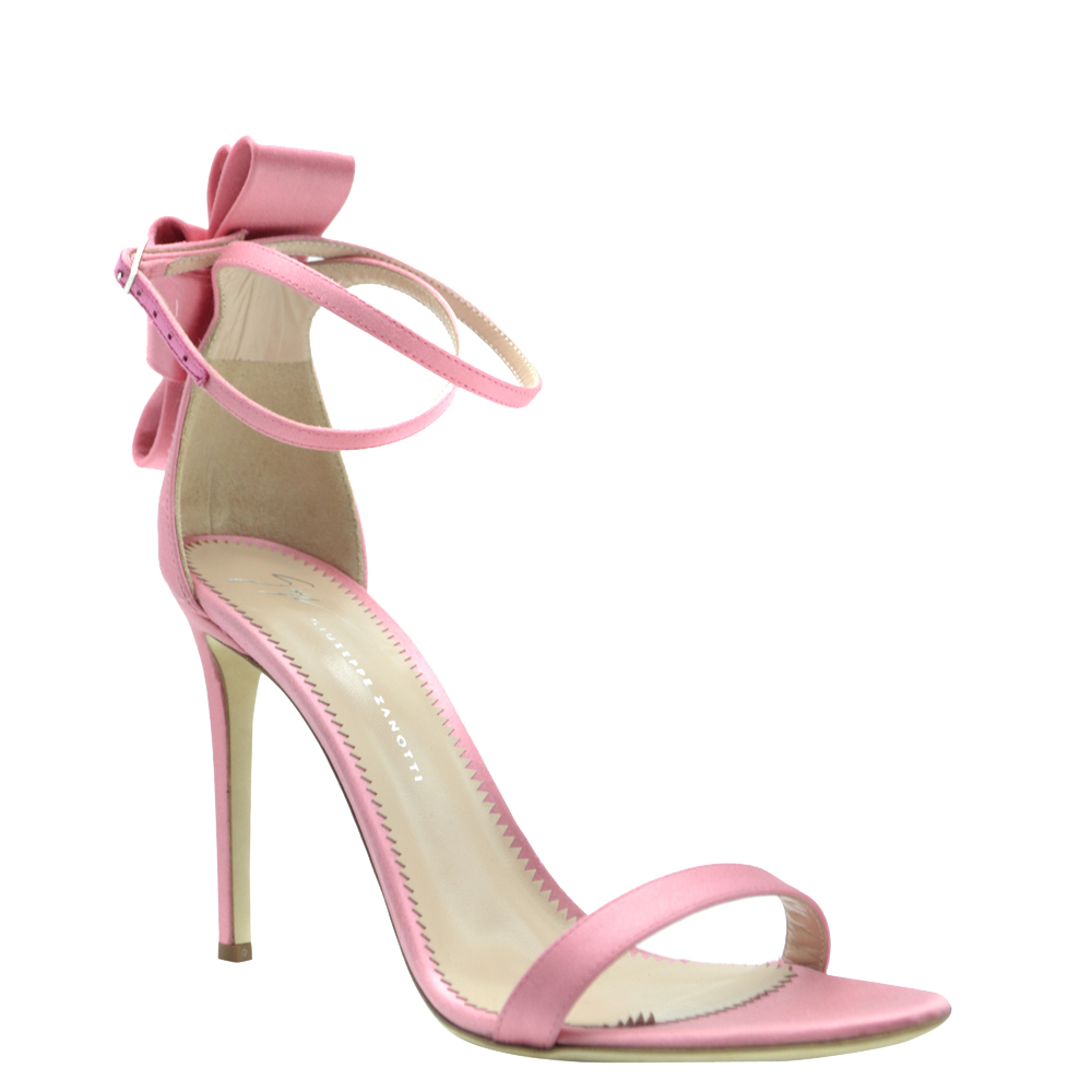 

Giuseppe Zanotti Pink Satin Alina Bow Sandals Size EU