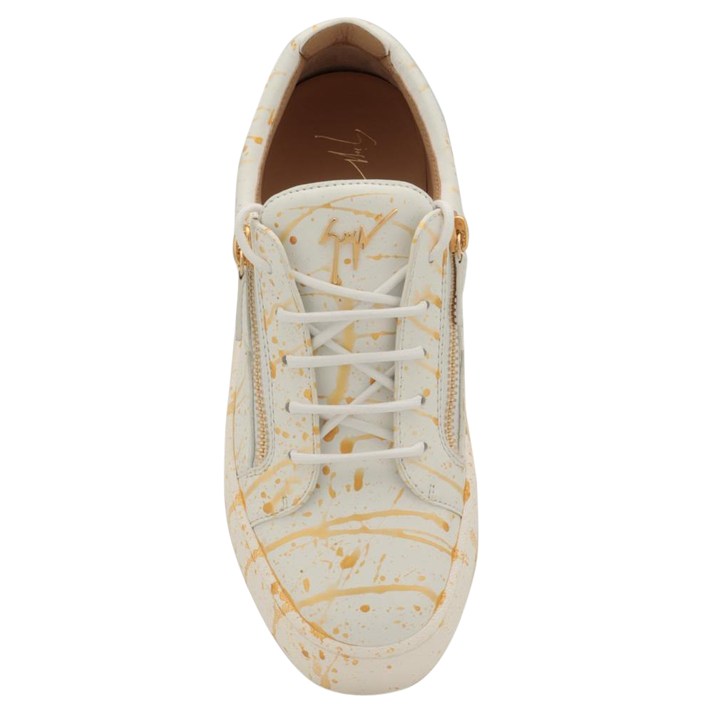 

Giuseppe Zanotti White Frankie splatter print Sneakers Size EU