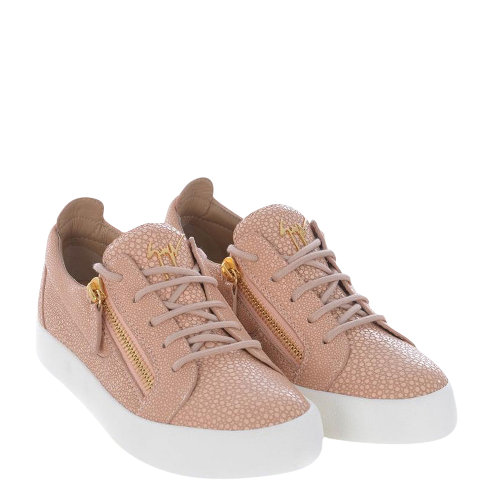 

Giuseppe Zanotti Pink Leather Low Top Sneakers Size EU