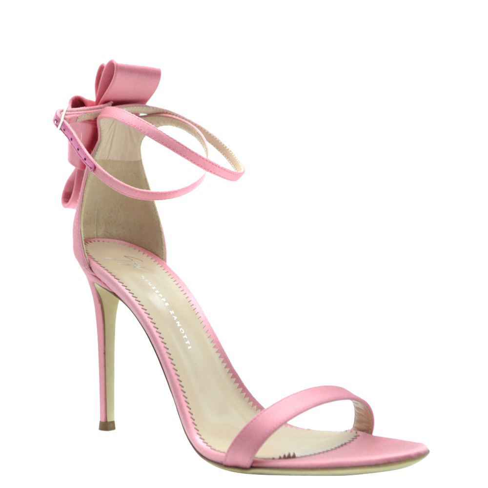 

Giuseppe Zanotti Pink Satin Alina Bow Sandals Size EU