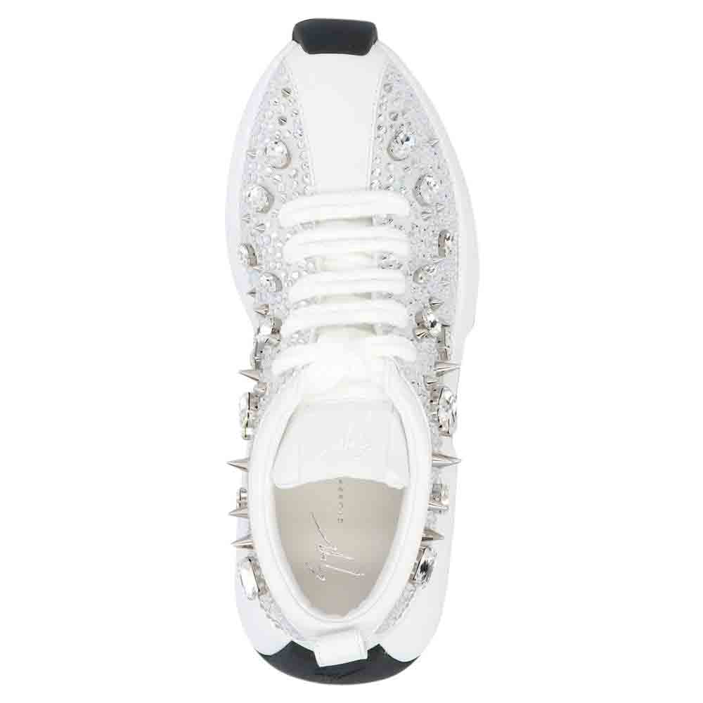 

Giuseppe Zanotti White Stud-embellished Sneakers Size EU