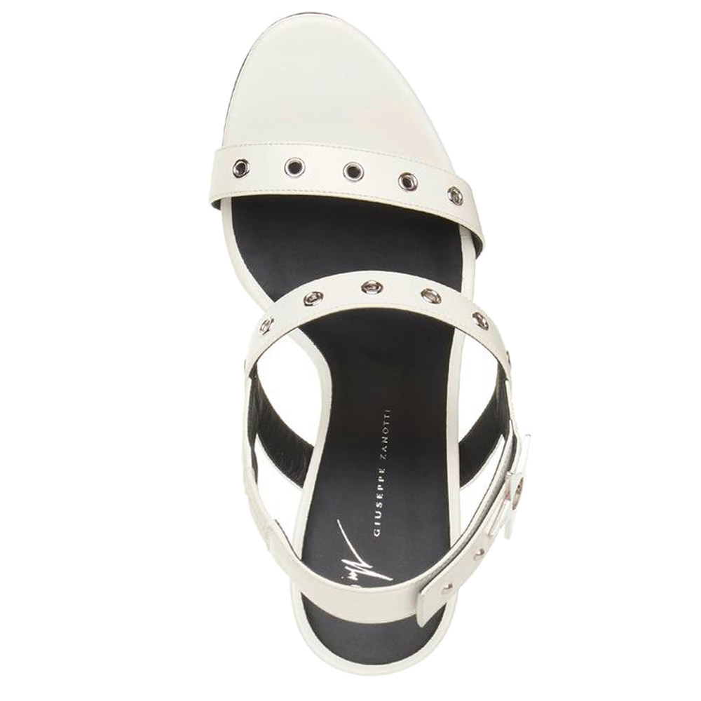 

Giuseppe Zanotti White Leather Kalamity Sandals Size EU
