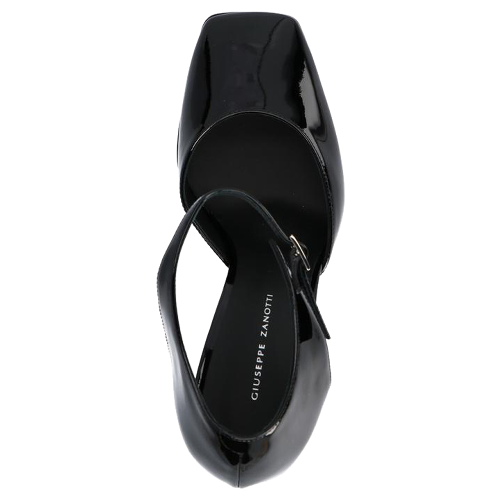 

Giuseppe Zanotti Black Patent Leather Open Toe Sandals Size EU