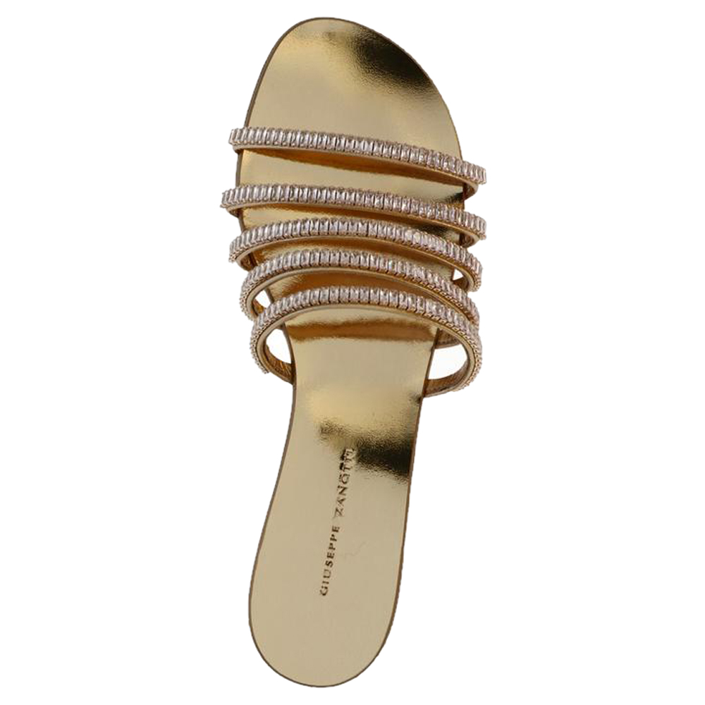 

Giuseppe Zanotti Gold Crystal Embellished Michela Sandals Size EU