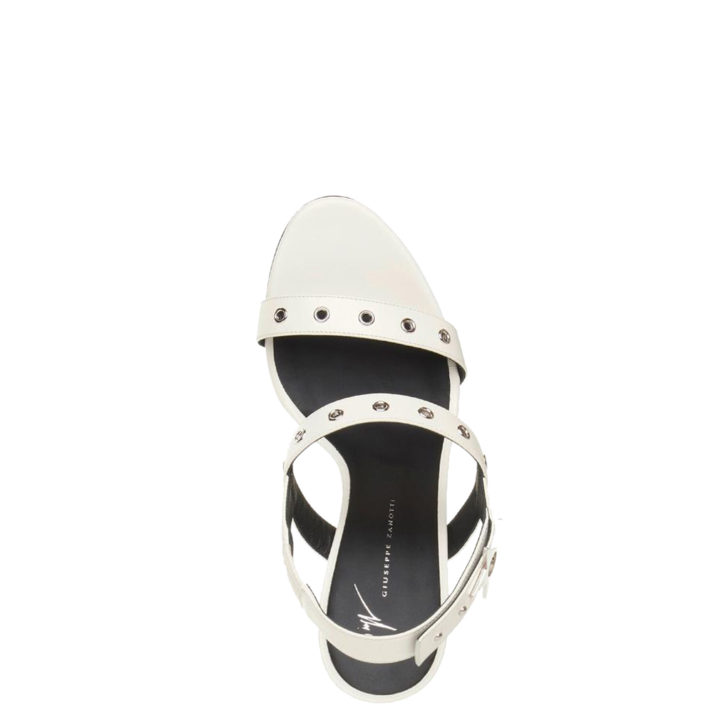 

Giuseppe Zanotti White Leather Kalamity Sandals Size EU