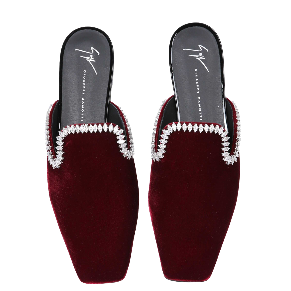 

Giuseppe Zanotti Red Leather Mule Veronica Sandals Size EU