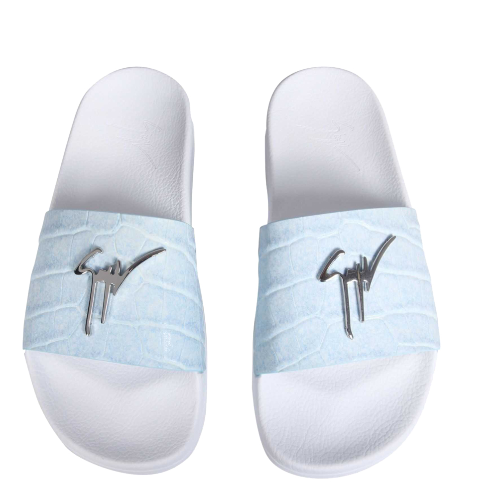 

Giuseppe Zanotti Baby Blue Brett Slide Sandals Size IT