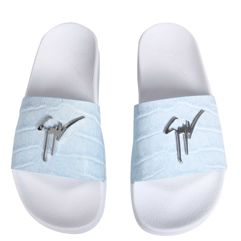 

Giuseppe Zanotti Blue Slide Sandals Size IT