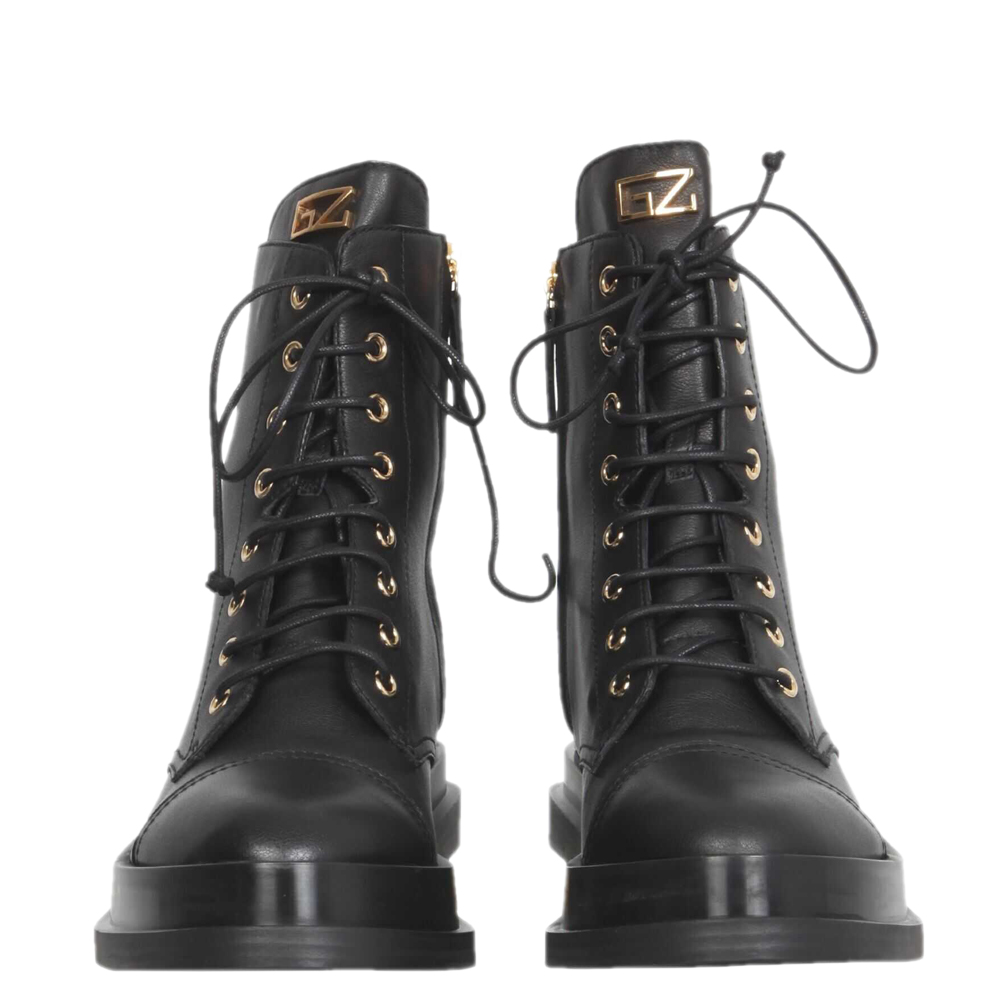 

Giuseppe Zanotti Black Leather Biker Boots Size IT