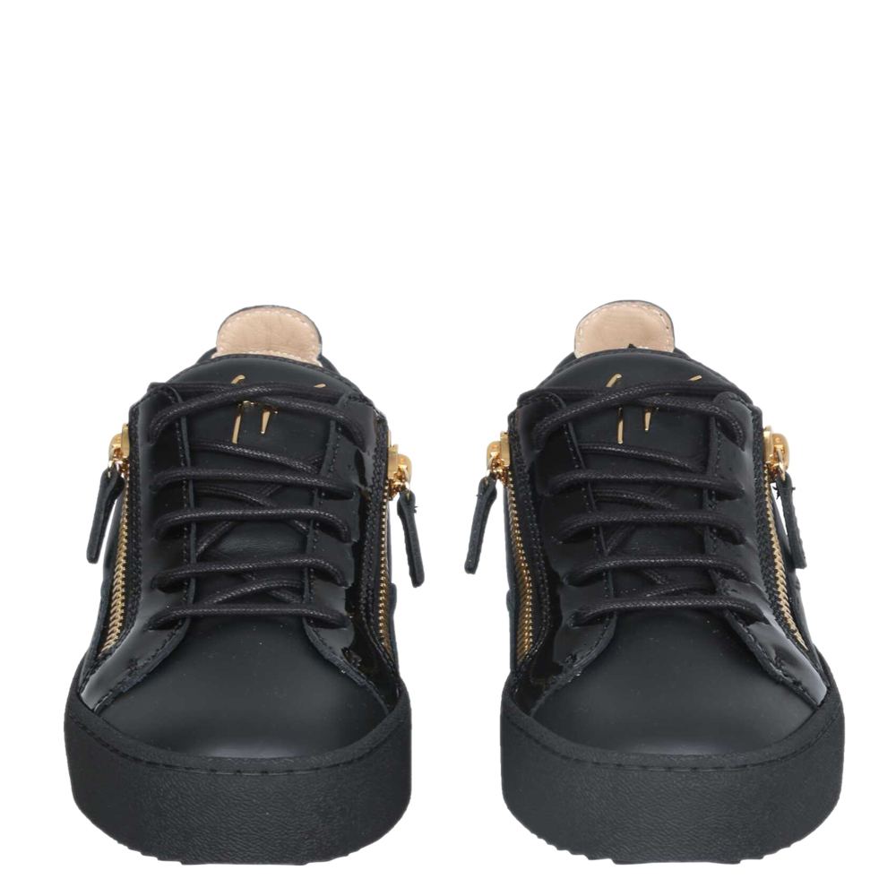 

Giuseppe Zanotti Black Leather Low-Top Gail Sneakers Size IT