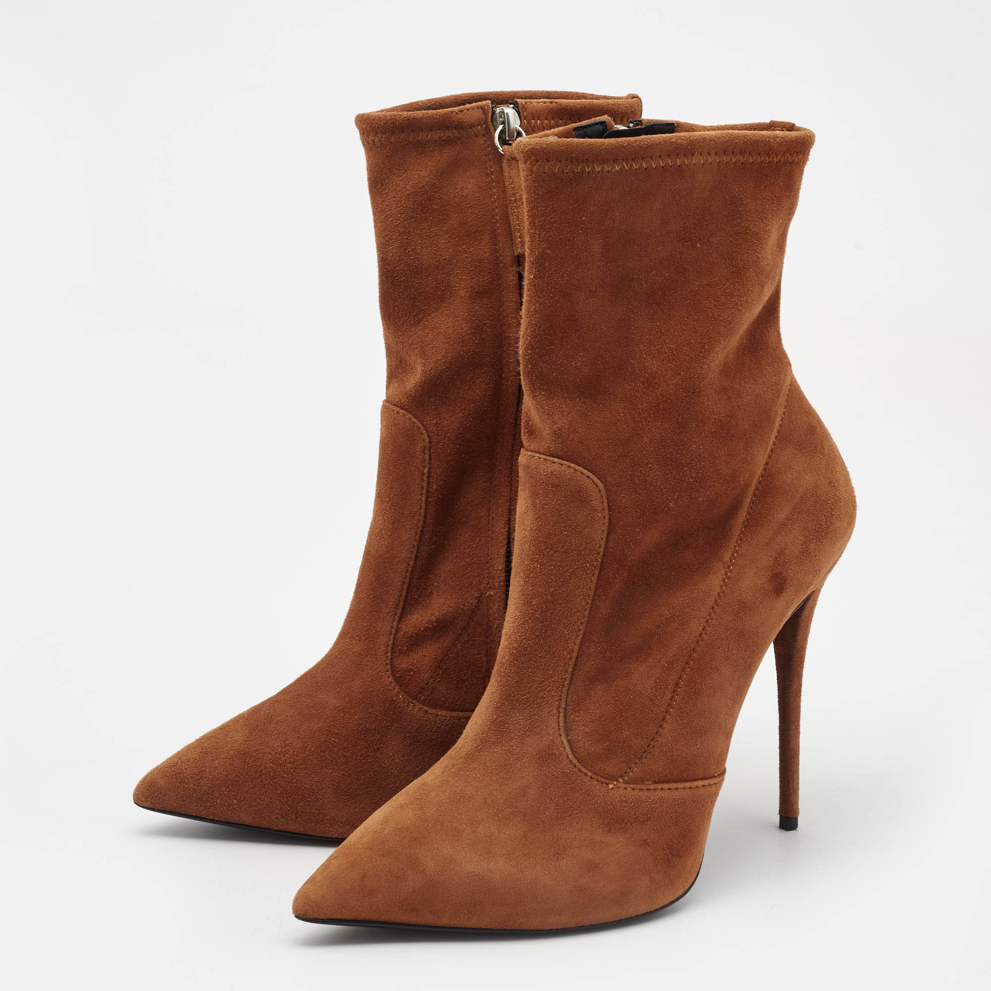 

Giuseppe Zanotti Brown Suede Ankle Boots Size