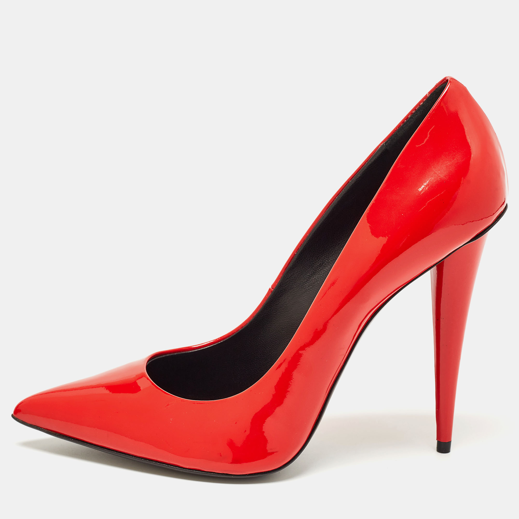 

Giuseppe Zanotti Red Patent Leather Pointed Toe Pumps Size
