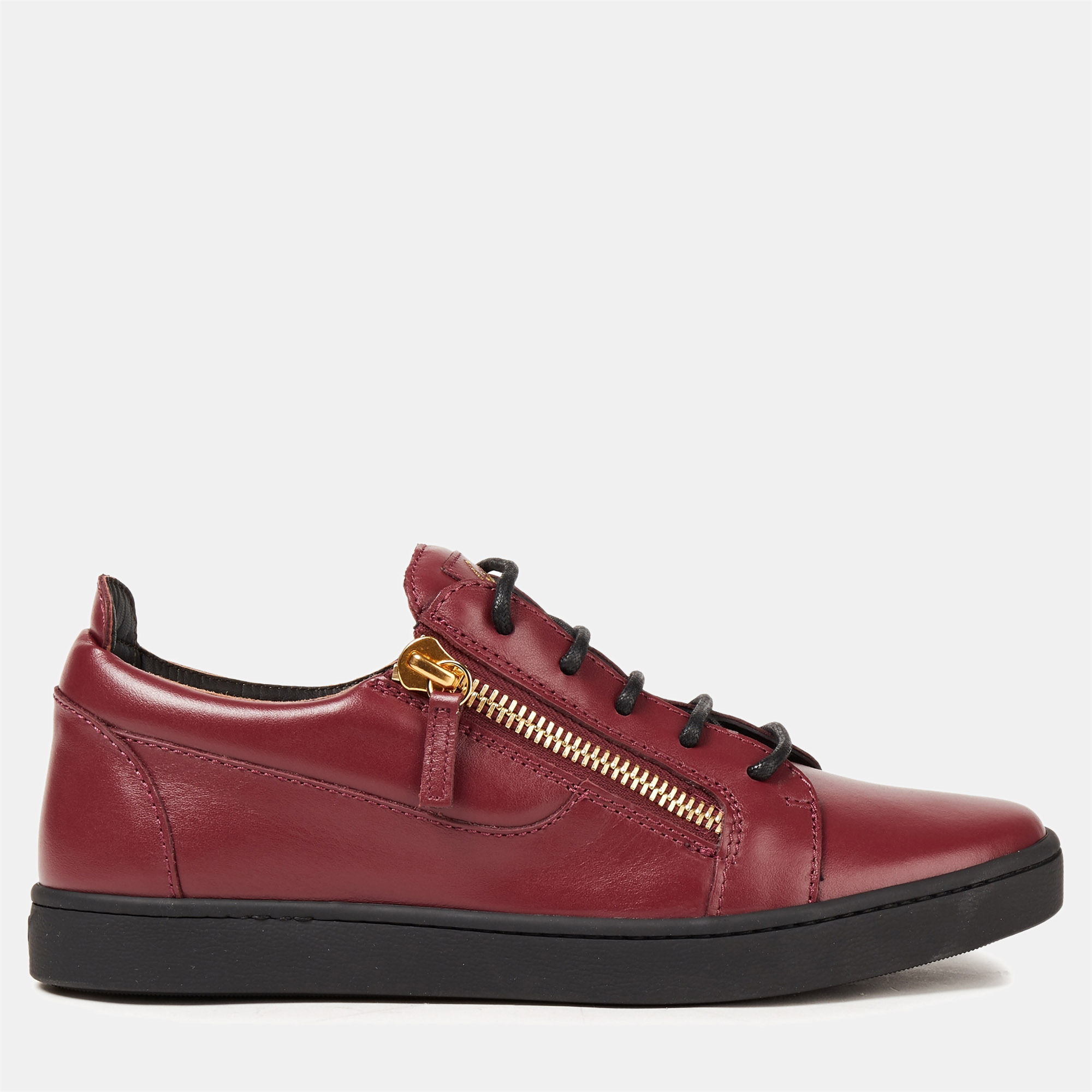 Pre-owned Giuseppe Zanotti Red Leather Trainers Size 40