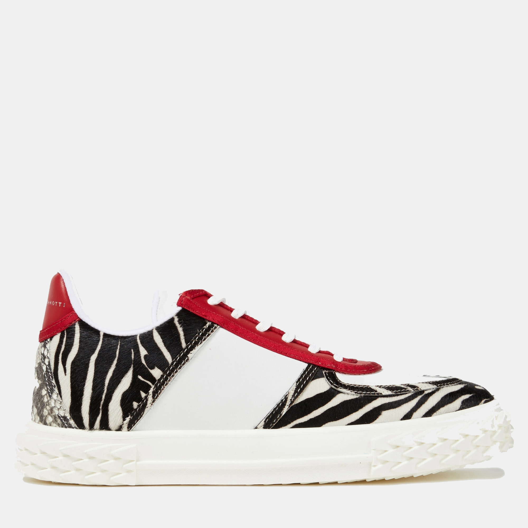 Pre-owned Giuseppe Zanotti Tri Color Calfhair And Leather Sneakers Size 36 In Multicolor