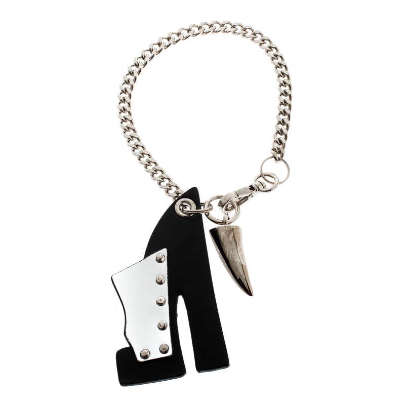 Giuseppe Zanotti Shoe Charm Silver Tone Bag Charm