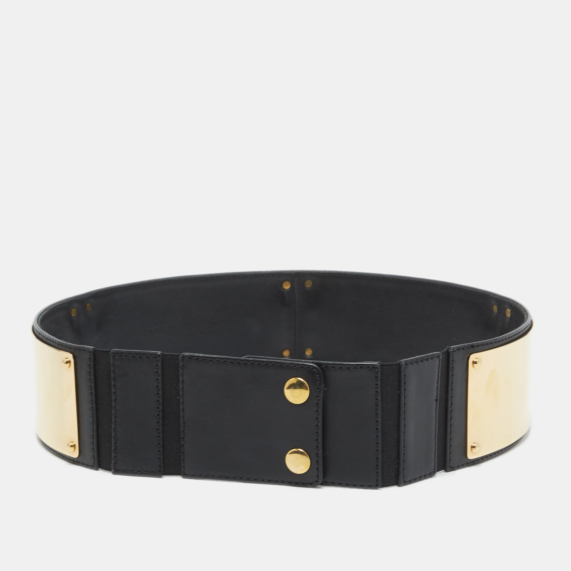 

Giuseppe Zanotti Black Leather Metal Waist Belt