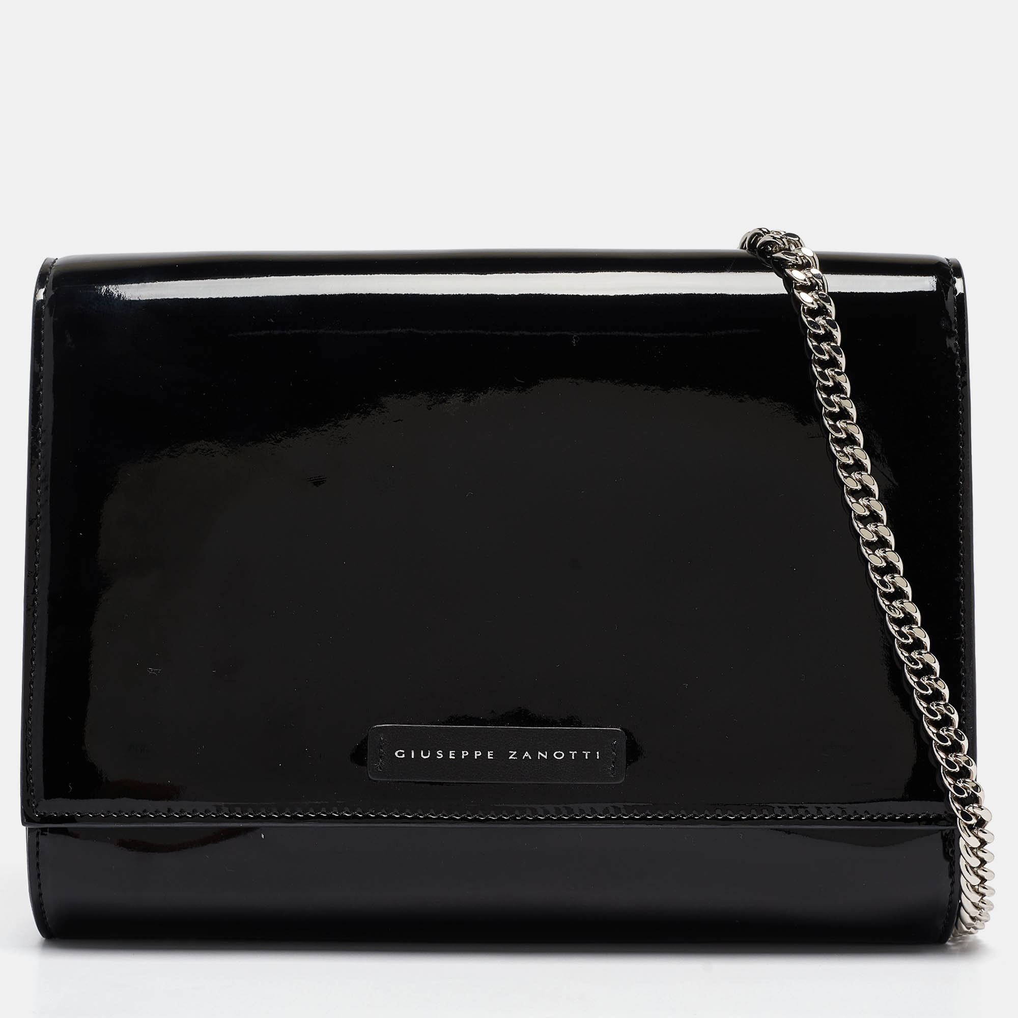 

Giuseppe Zanotti Black Patent Leather Wendy Chain Bag