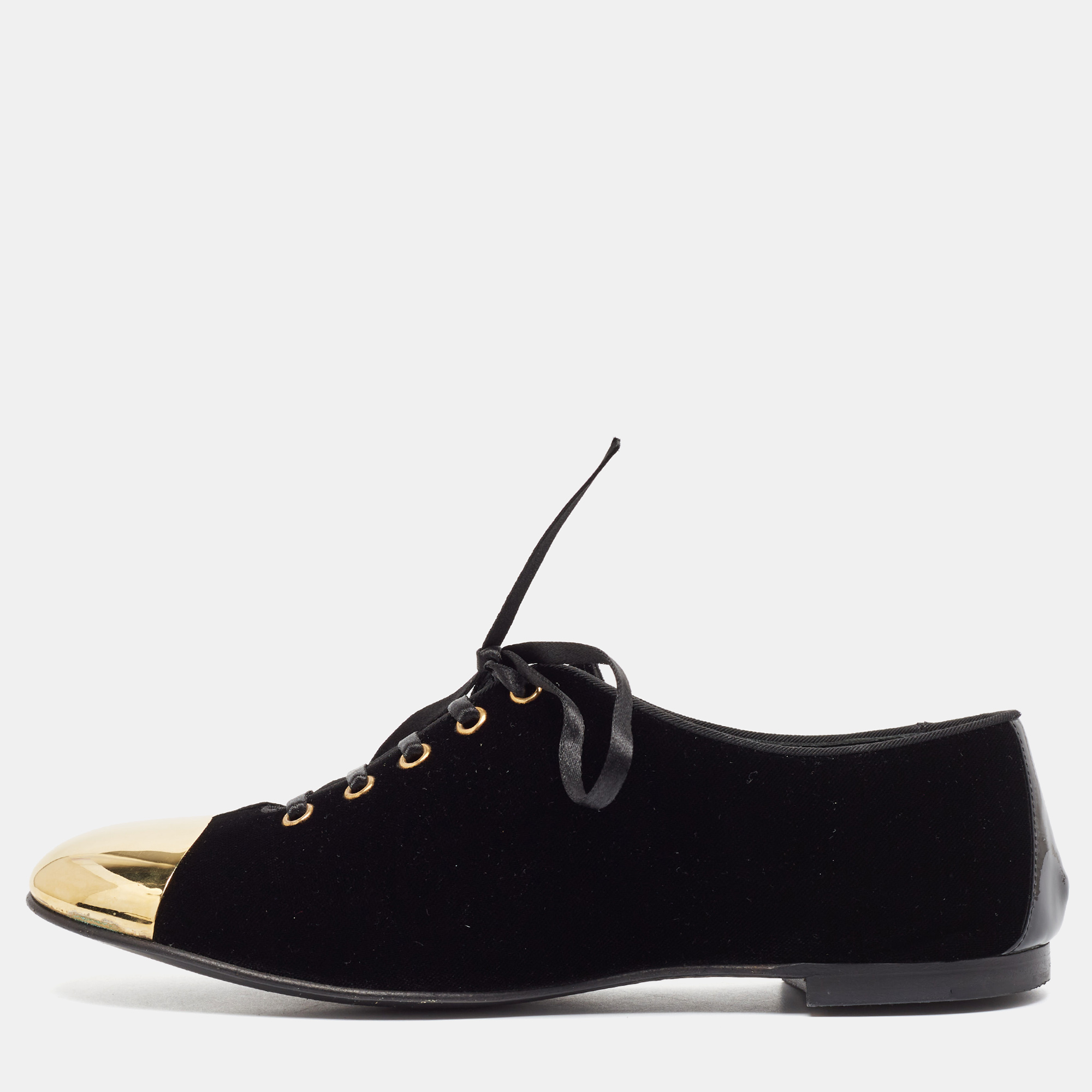 

Giuseppe Zanotti Black Velvet Smoking Slippers Size