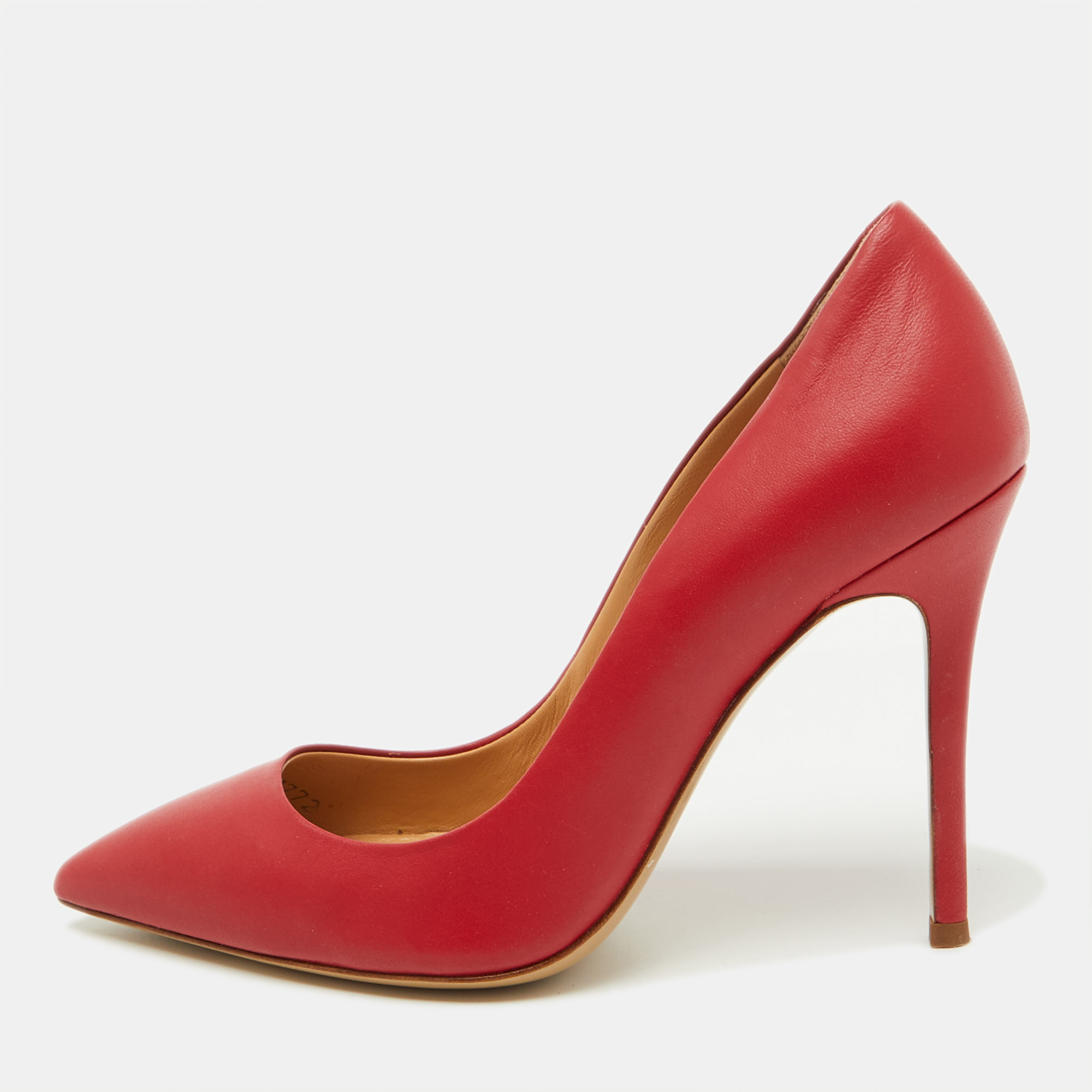 

Giuseppe Zanotti Red Leather Pointed Toe Pumps Size