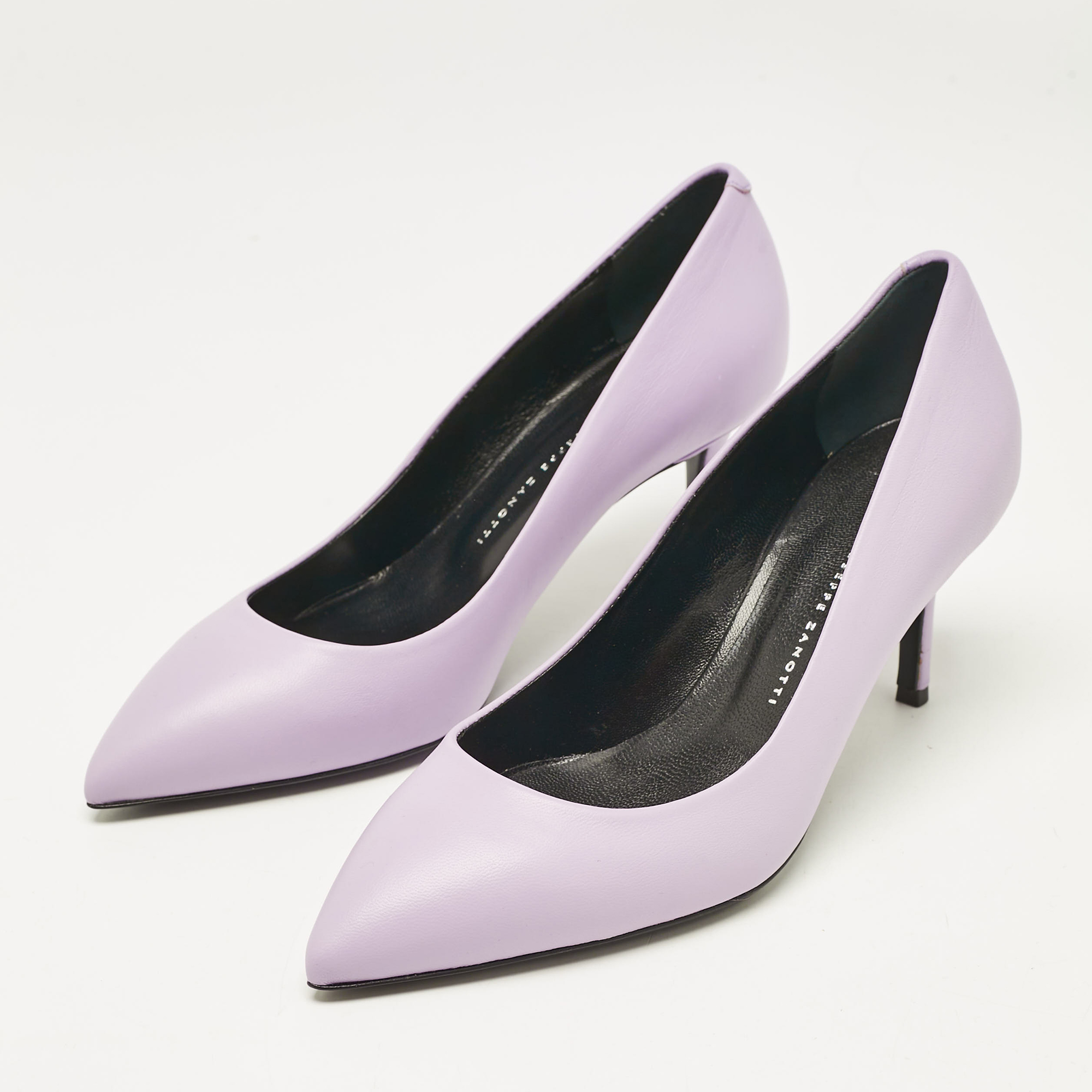 Giuseppe Zanotti Light Purple Leather Pointed Toe Pumps Size 36 