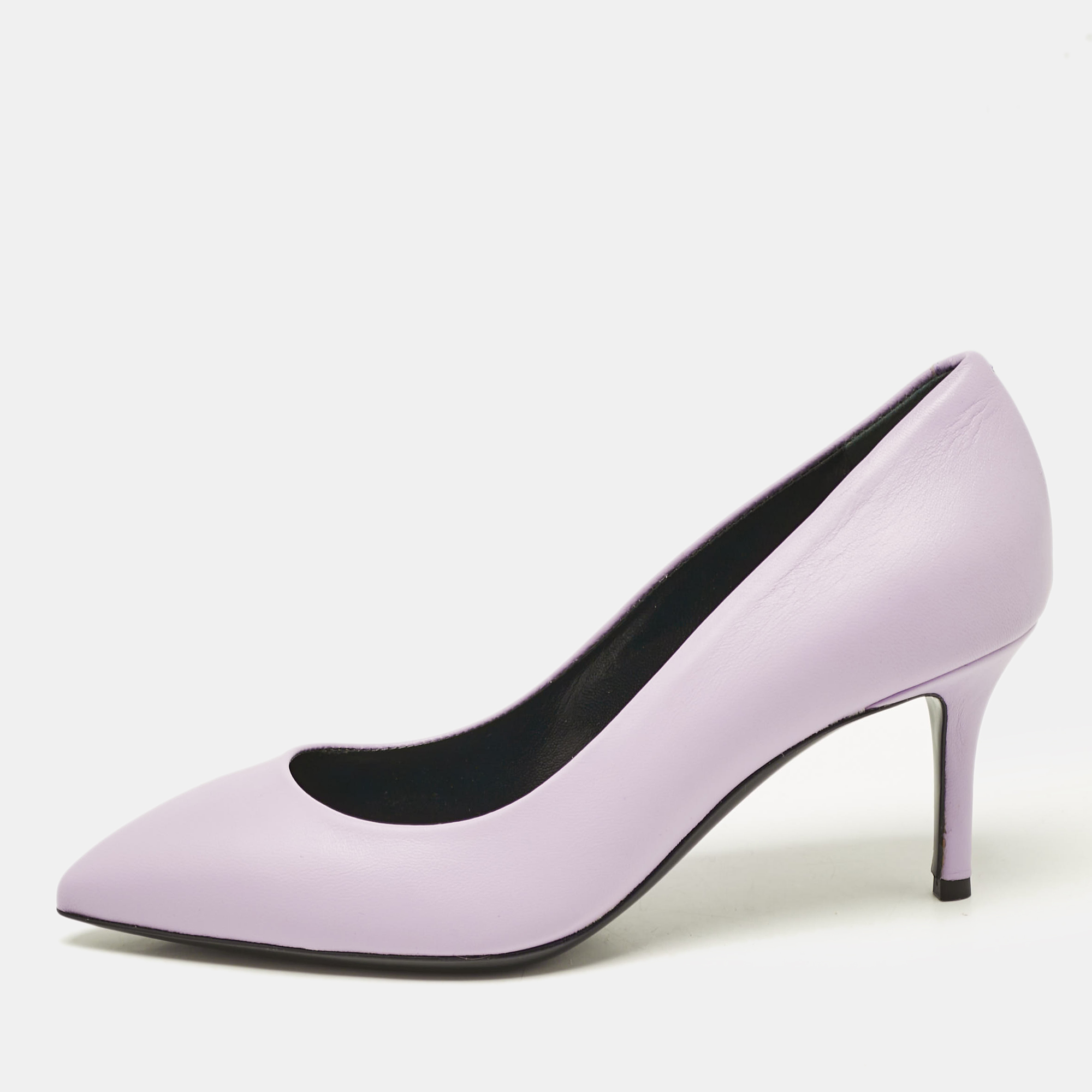 

Giuseppe Zanotti Light Purple Leather Pointed Toe Pumps Size