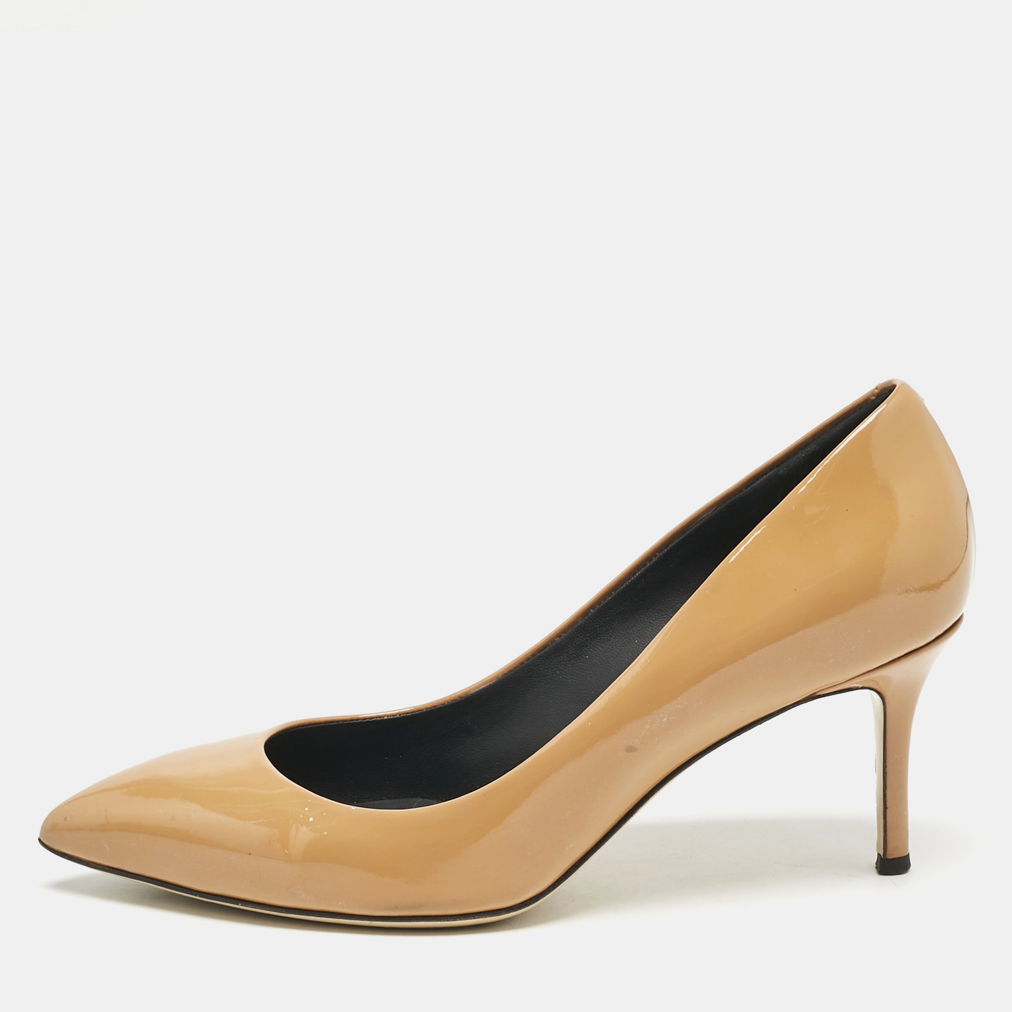 

Giuseppe Zanotti Brown Patent Leather Lucrezia Pumps Size