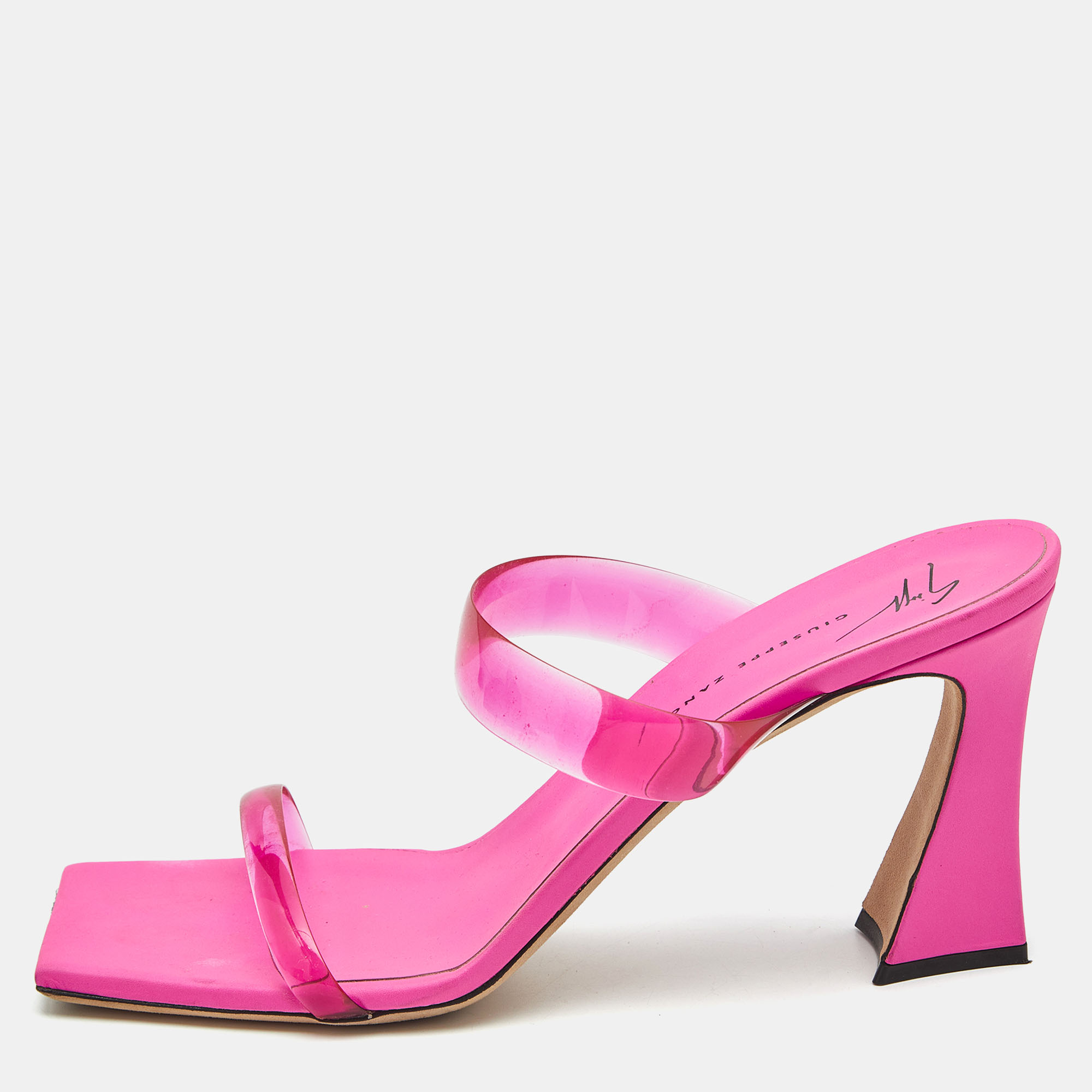 

Giuseppe Zanotti Pink PVC Slide Sandals Size