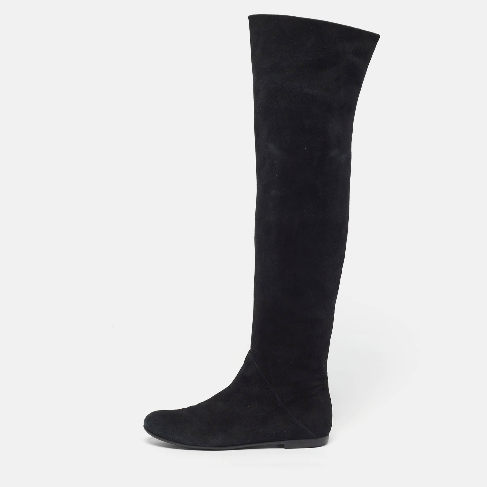 

Giuseppe Zanotti Size  Black Suede Knee Length Boots