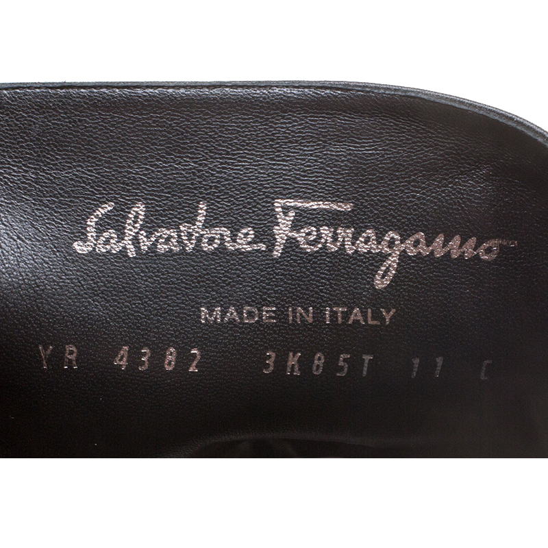 Salvatore Ferragamo Black Cutout Leather Eyelet Knee Boots Size 41.5  Giuseppe Zanotti | TLC