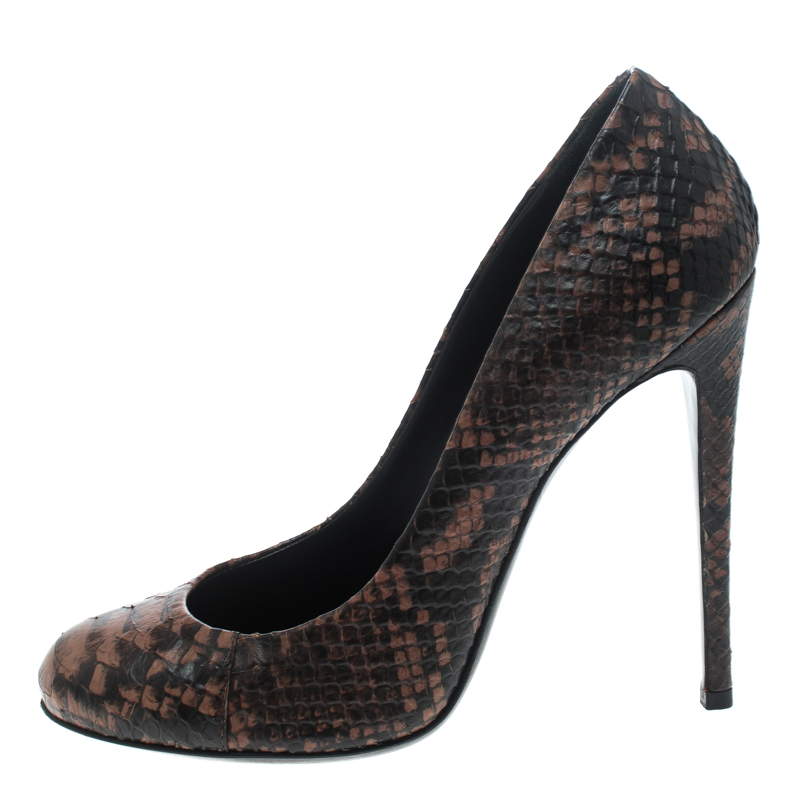 

Giuseppe Zanotti Brown Python Leather Pumps Size