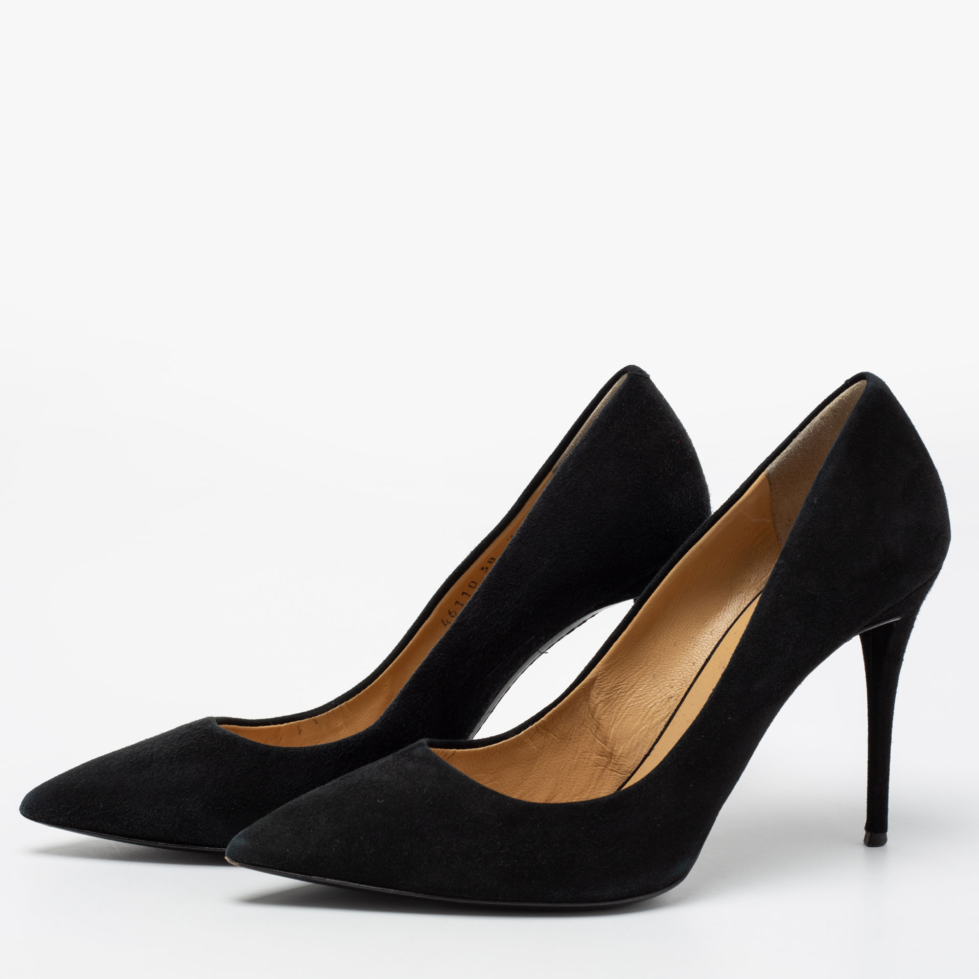 

Giuseppe Zanotti Black Suede Pointed Toe Pumps Size