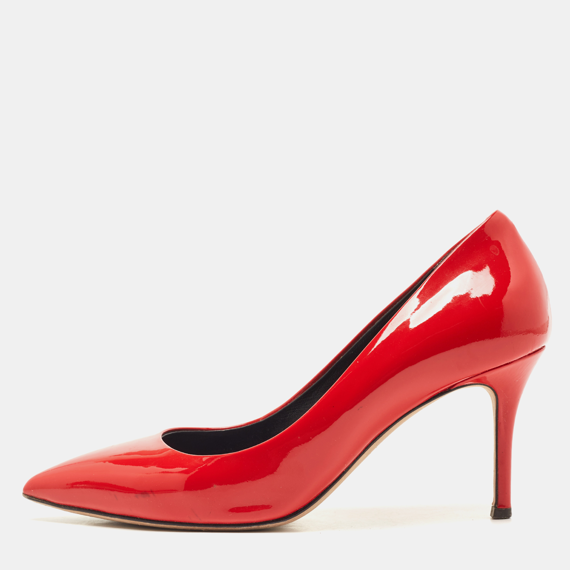 Pre-owned Giuseppe Zanotti Red Patent Leather Lucrezia Pumps Size 36
