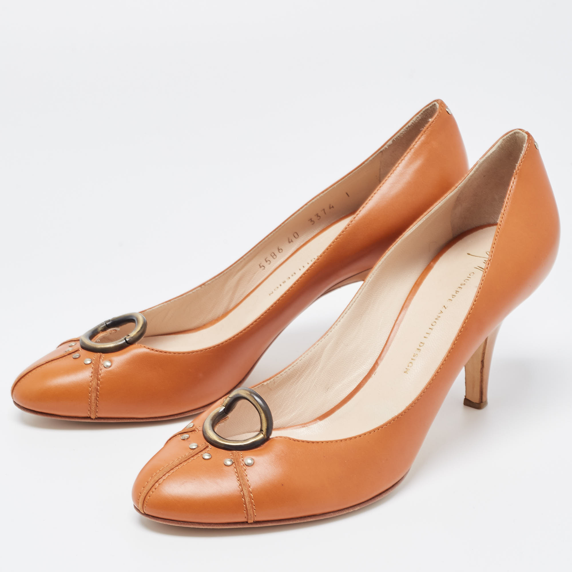 

Giuseppe Zanotti Brown Leather Pointed Toe Pumps Size