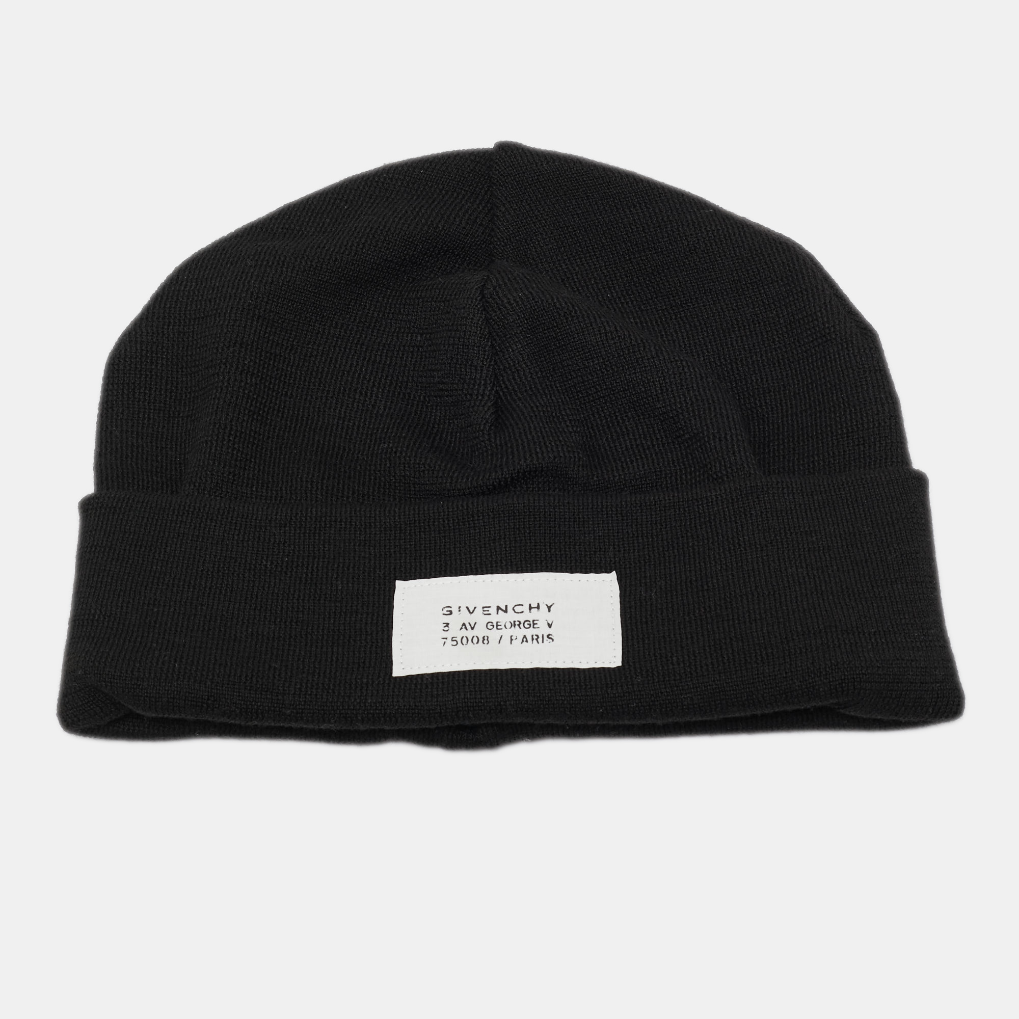 

Givenchy Black Logo-Appliquéd Wool-Blend Beanie