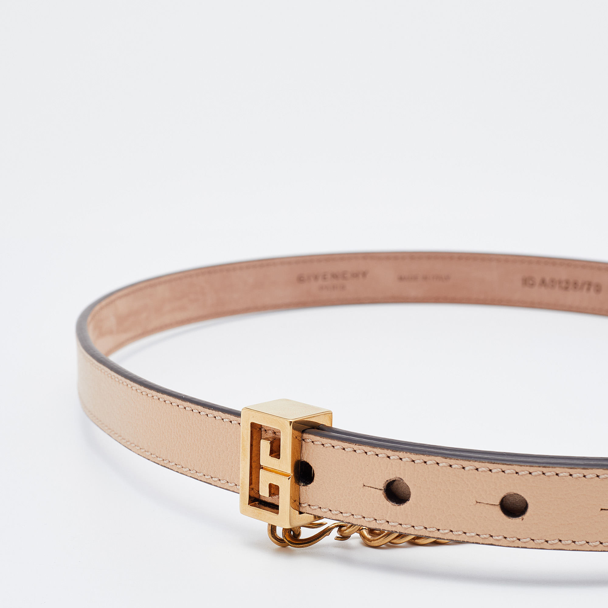 

Givenchy Beige Turn-lock Smooth Leather Chain Belt