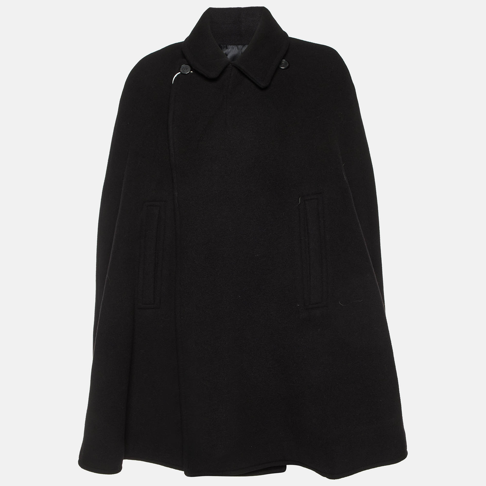 

Givenchy Black Wool Felt Cape Coat XXL