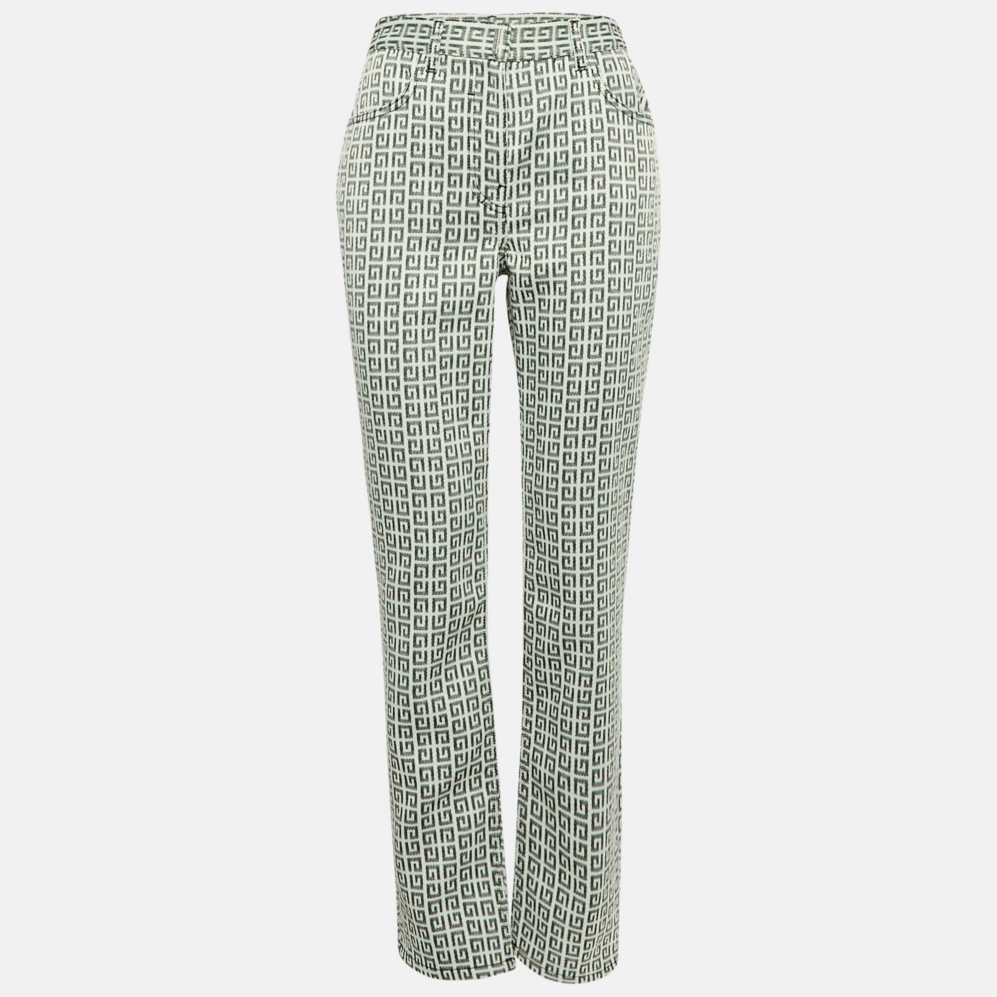 

Givenchy Black/White Monogram Jacquard Jeans M Waist 30"