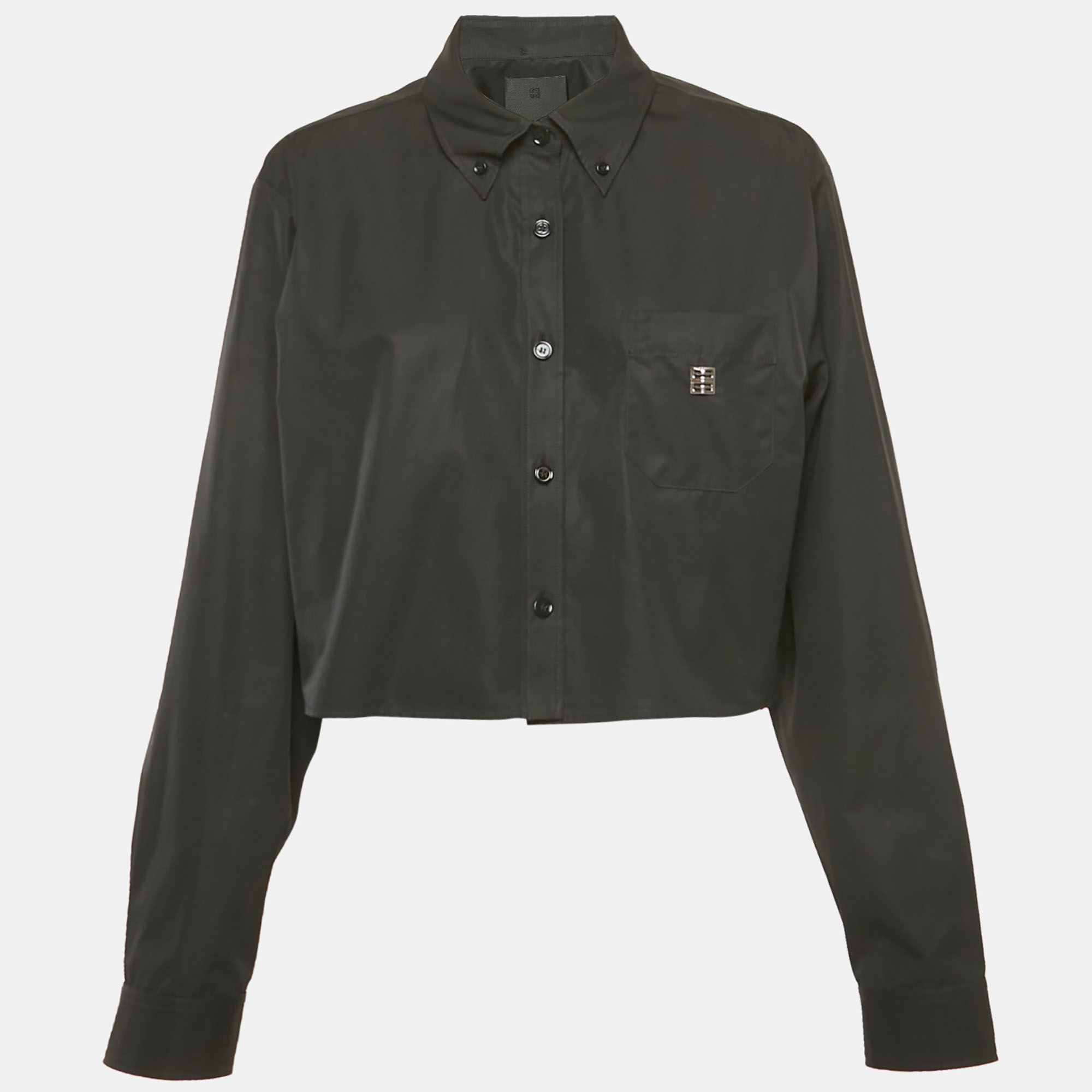 

Givenchy Black Poplin Crop Shirt M