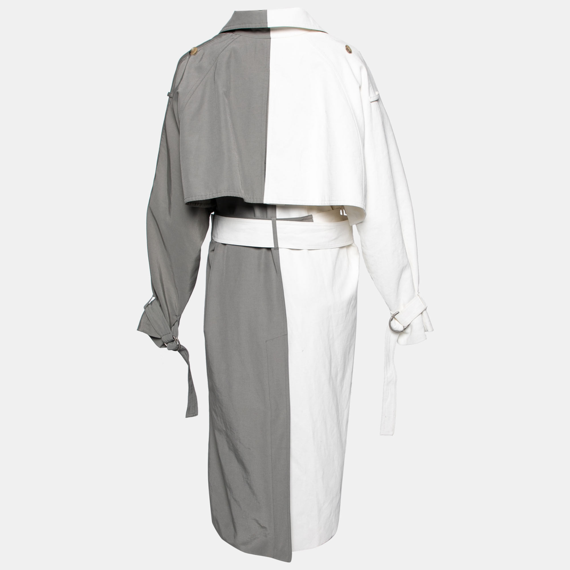 

Givenchy Two-Toned Cotton Oversized Belted Trench Coat, Multicolor